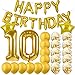 ZSNWGZ Sweet 10th Birthday Decorations Party SuppliesGold Number 10 Balloons10th Foil Mylar Balloons Latex Balloon DecorationGreat 10th Birthday for GirlsWomenMenPhoto Props - Image 4