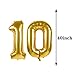 ZSNWGZ Sweet 10th Birthday Decorations Party SuppliesGold Number 10 Balloons10th Foil Mylar Balloons Latex Balloon DecorationGreat 10th Birthday for GirlsWomenMenPhoto Props - Image 2