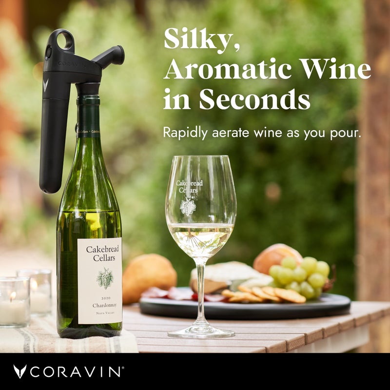 CORAVIN Pivot Aerator For Use, Wine Preservation System Quickly Aerates Your Bottled Red and White Wine, Preserves Wine Freshness, Black - Image 2