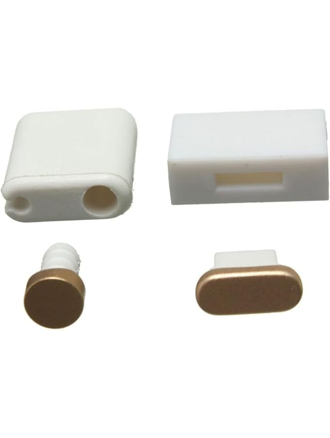 Housoutil Reusable Metal Earphone Cover For Plus Charging And Headphone Ports Golden - Image 1