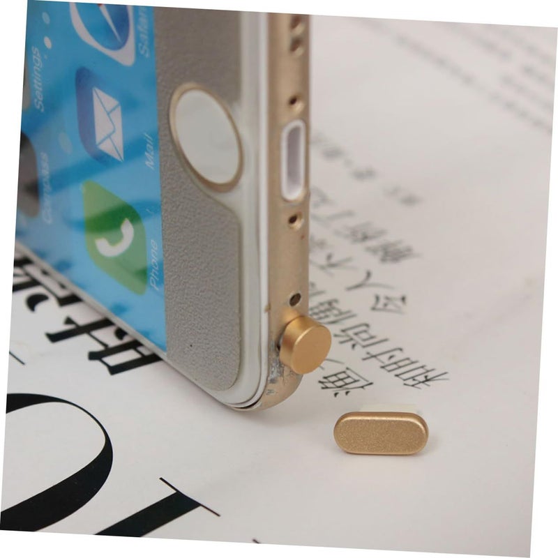 Housoutil Reusable Metal Earphone Cover For Plus Charging And Headphone Ports Golden - Image 4
