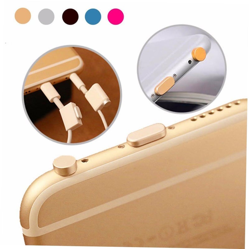 Housoutil Reusable Metal Earphone Cover For Plus Charging And Headphone Ports Golden - Image 5