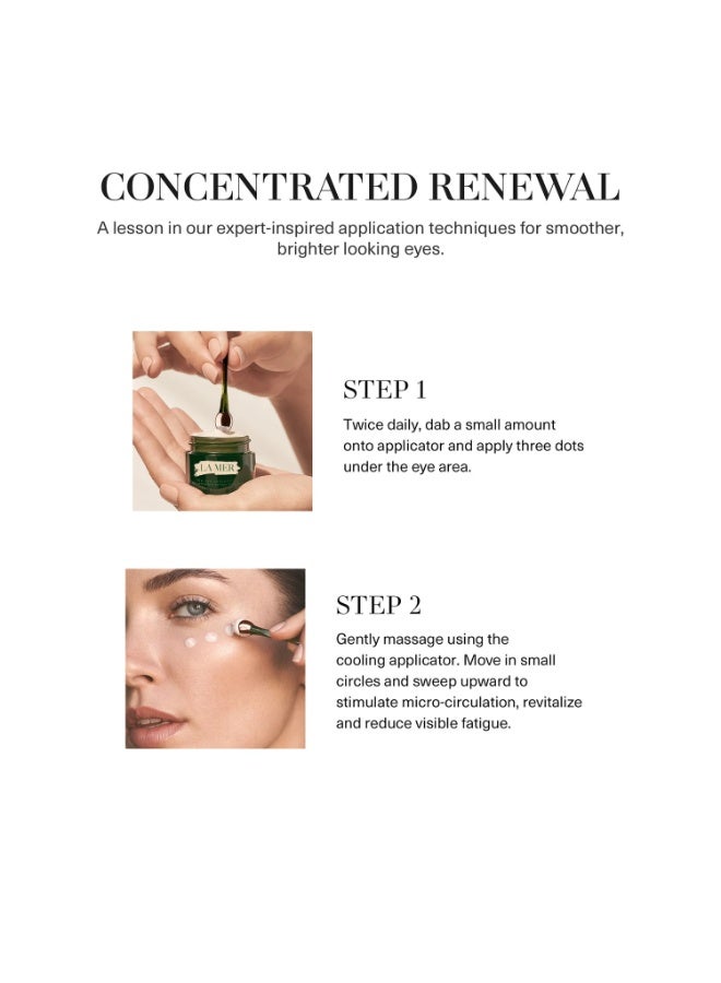 La Mer تركيز العين 15 مل | كريم عين فاخر مع مرق المعجزة™ | علاج مضاد للشيخوخة للهالات السوداء، الانتفاخات والخطوط الدقيقة | سيروم تركيز لتفتيح وشد العينين - Image 5