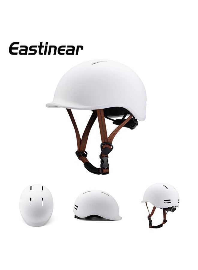 White Skateboard Bicycle Helmet Adult Outdoor Riding Helmet Casual Fashion Outdoor Bike Helmet