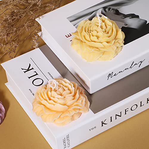 EVERELAM 2 Pack Peony Candle Rose Tulip Silicone Wave Spiral Candle Mold - Silicone Resin Casting Molds for Candle & Resin & Soap Craft Supplies - Image 3