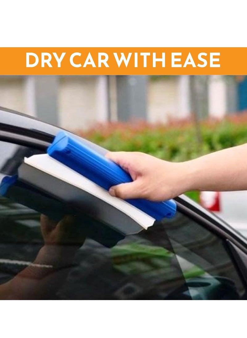 SYOSI Car Handheld Wiper Blade Squeegee Silicone Water Blade, Quickly Remove Water From Windscreen & Window Car Drying Blade 30cm Long  - Image 2