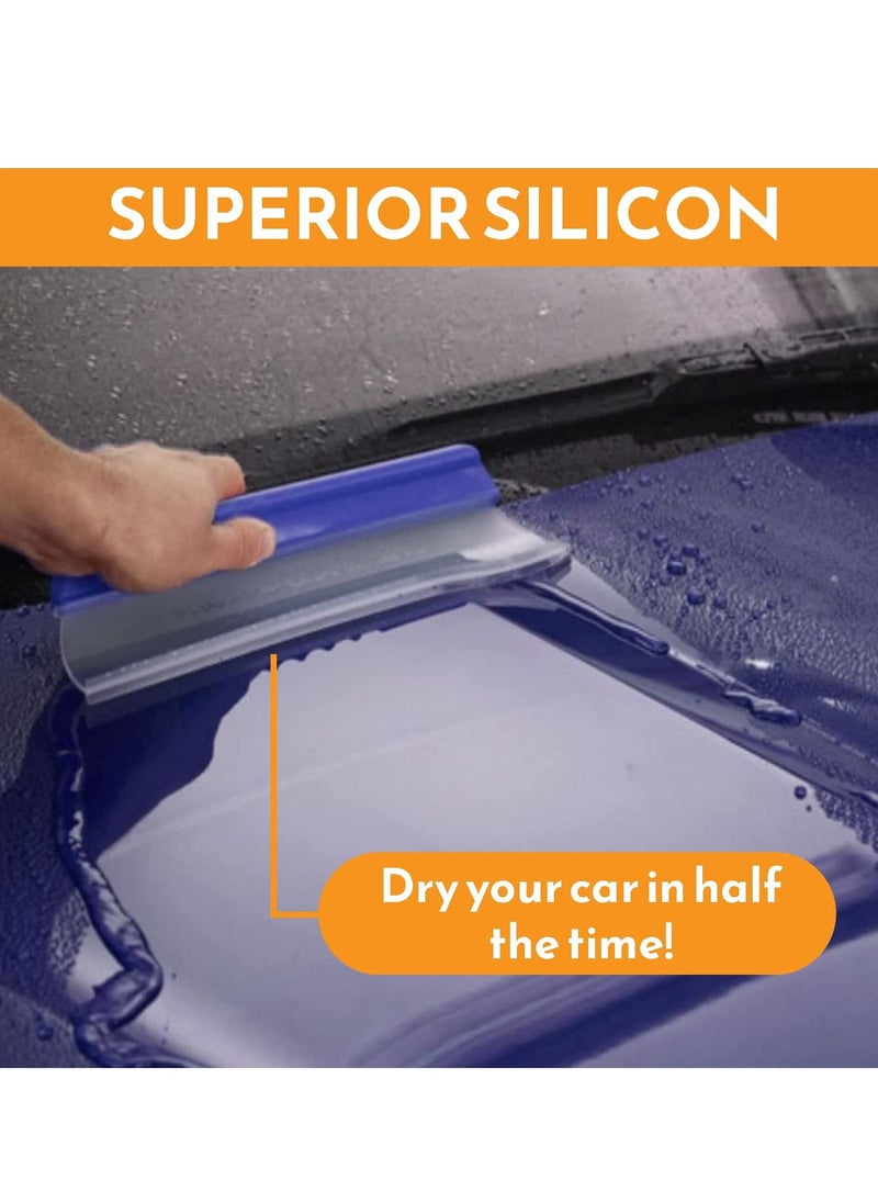 SYOSI Car Handheld Wiper Blade Squeegee Silicone Water Blade, Quickly Remove Water From Windscreen & Window Car Drying Blade 30cm Long  - Image 3
