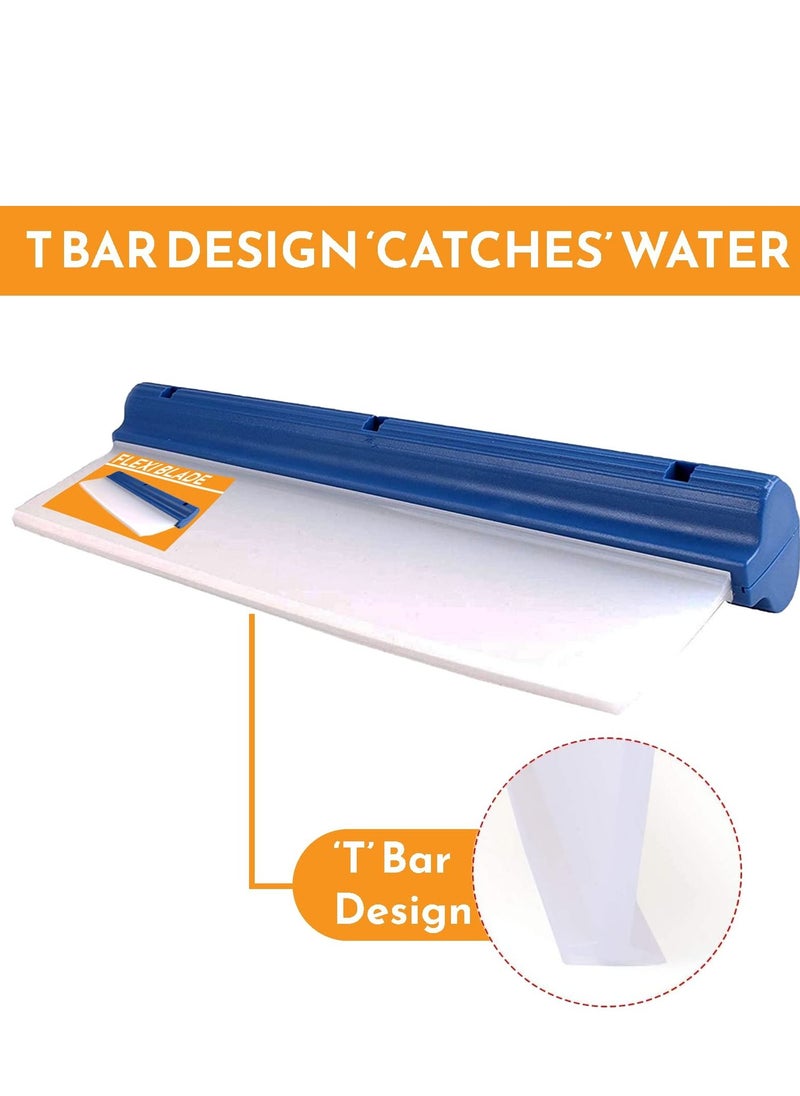 SYOSI Car Handheld Wiper Blade Squeegee Silicone Water Blade, Quickly Remove Water From Windscreen & Window Car Drying Blade 30cm Long  - Image 4