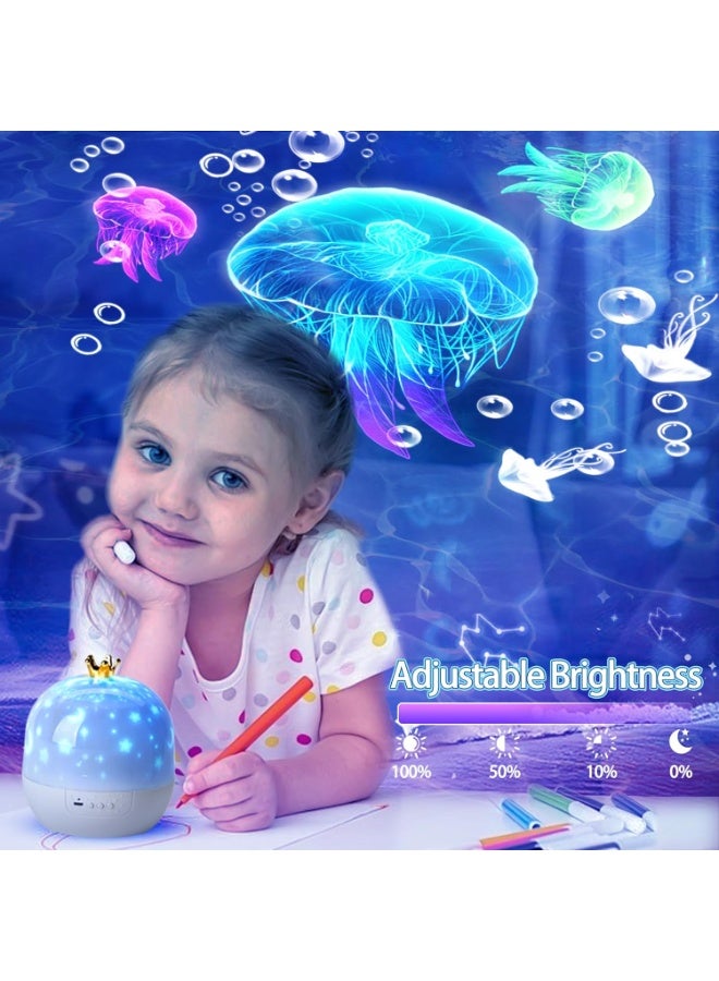 هومستر بروجيكتور فلكي وفضائي 2 في 1 مع 15 قرصًا (100+ مشهد) - ضوء ليلي دوار للسماء المرصعة بالنجوم مع جهاز تحكم عن بعد لغرفة النوم، غرفة الأطفال وديكور المنزل - Image 4