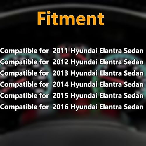 Cheriezing Chrome Exterior Door Handle Compatible with 2011-2016 Elantra Sedan (with Smart Entry System) Front Rear Left Driver & Right Passenger Side Set of 4 - Image 3