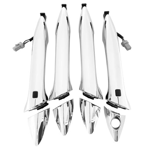 Cheriezing Chrome Exterior Door Handle Compatible with 2011-2016 Elantra Sedan (with Smart Entry System) Front Rear Left Driver & Right Passenger Side Set of 4 - Image 2