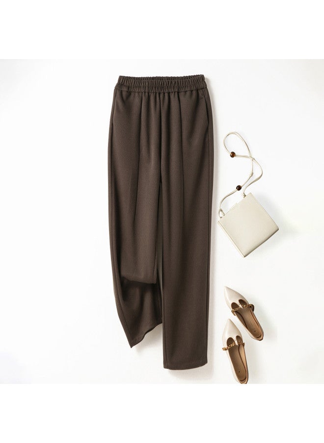 XINYANG Spring High-waist Harem Pants Elastic Waist Flowy Trousers Thickened Casual Pants For Women - Image 2