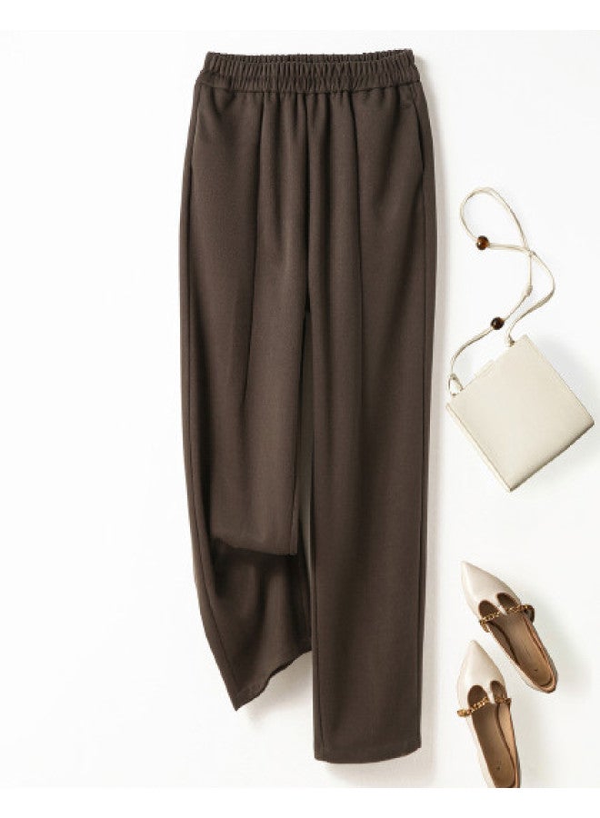 XINYANG Spring High-waist Harem Pants Elastic Waist Flowy Trousers Thickened Casual Pants For Women - Image 1