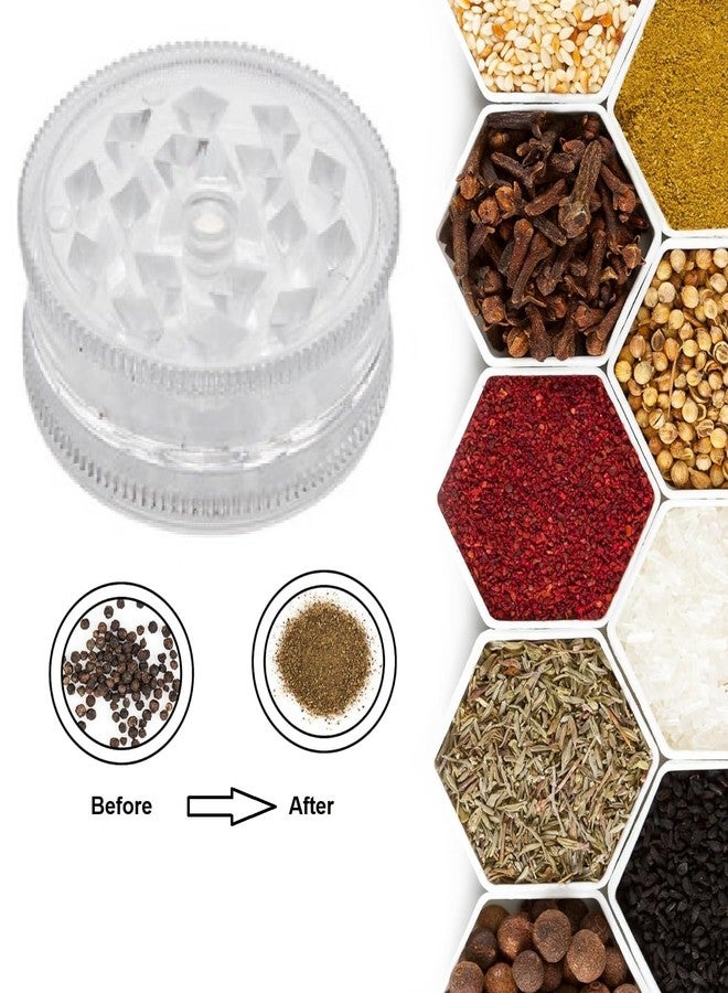 TitanOwl Kitchen Spice Grinder Acrylic 2pc with Magnet Clear Color - Image 3