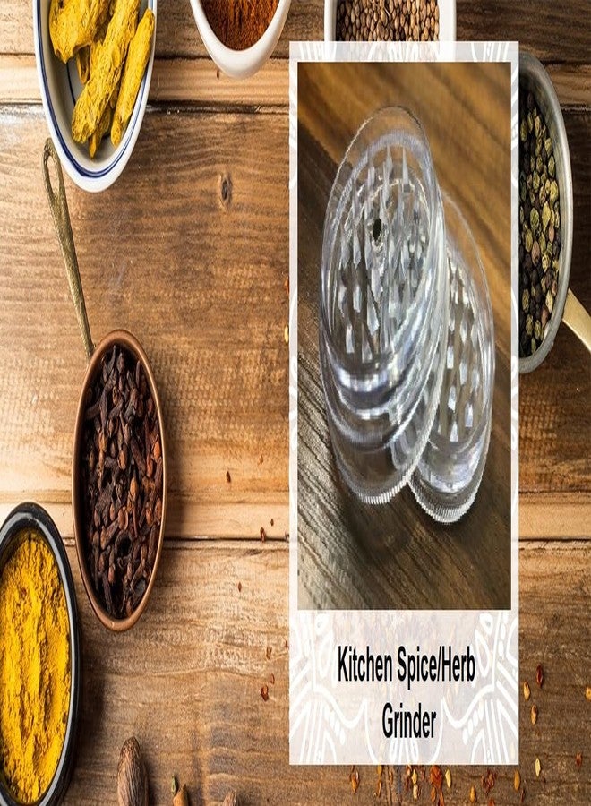TitanOwl Kitchen Spice Grinder Acrylic 2pc with Magnet Clear Color - Image 2