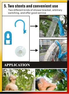 DBLEW Portable Electric Outdoor Shower Kit With Foldable Bucket Rechargeable Camping Shower With Dual Shower Heads Water Filter for Camping Hiking Beach Pets Plants Travel Water Pump Machine Handheld Bidet  - Image 3
