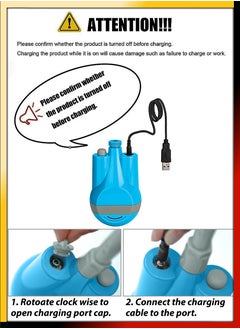 DBLEW Portable Electric Outdoor Shower Kit With Foldable Bucket Rechargeable Camping Shower With Dual Shower Heads Water Filter for Camping Hiking Beach Pets Plants Travel Water Pump Machine Handheld Bidet  - Image 4