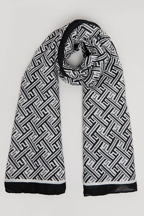 أر أند بي Patterned Scarf