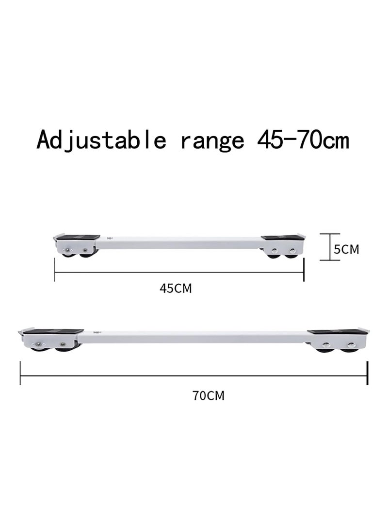 DubaiGallery Adjustable Washing Machine Base Fridge Stand, Universal Pedestal Non-slip Stand, Dryer and Refrigerator Moving Roller Base with 24 Wheels, 2Pcs - Image 4