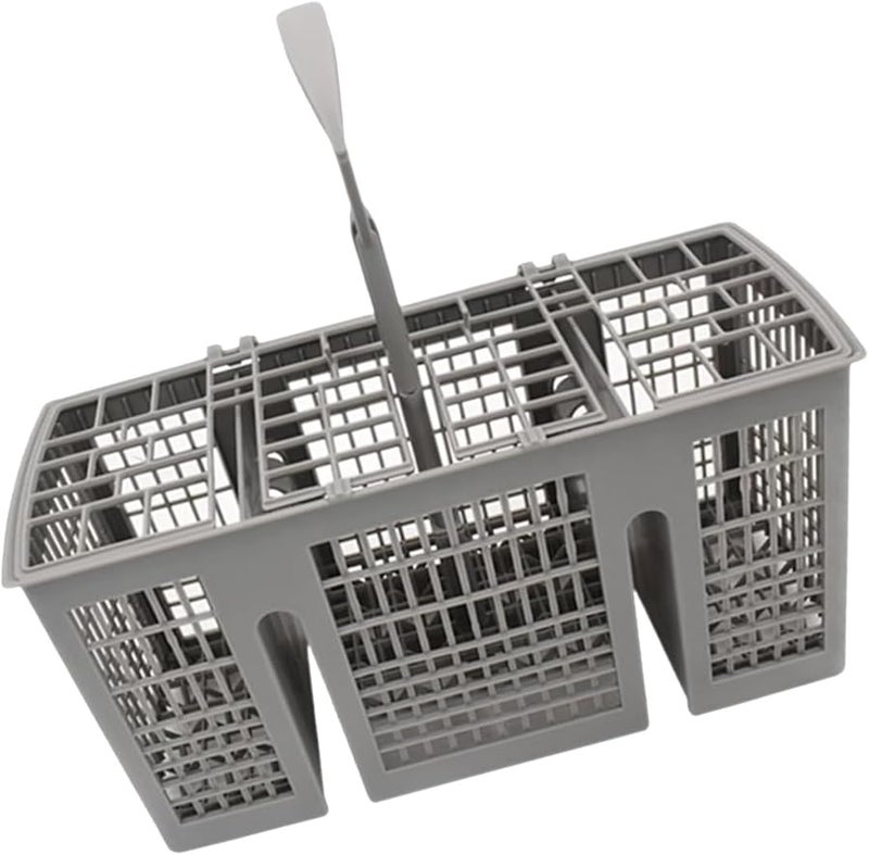 منظم صواني أدوات المائدة البلاستيكية الأبيض لدرج المطبخ آمن في غسالة الصحون - Image 2