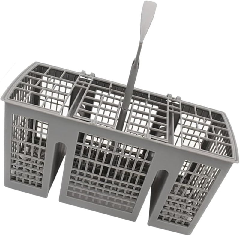 منظم صواني أدوات المائدة البلاستيكية الأبيض لدرج المطبخ آمن في غسالة الصحون - Image 5