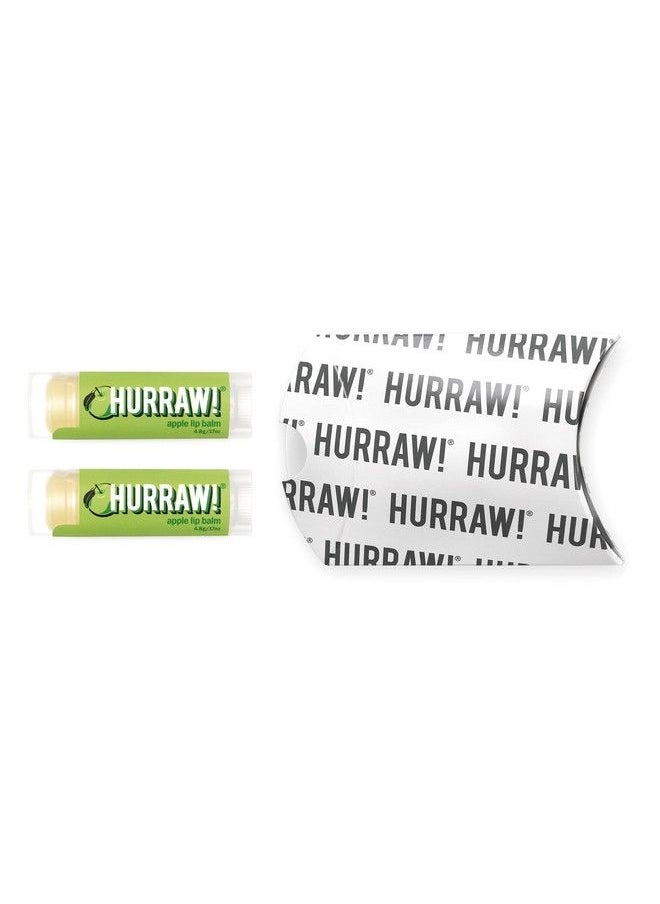 Hurraw! Apple Lip Balm 2 Pack: Organic Certified Vegan Cruelty and Gluten Free NonGMO 100% Natural Ingredients Bee Shea Soy and Palm Free Made in USA  - Image 3