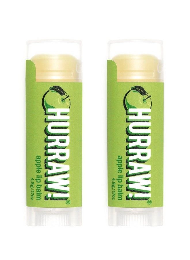 Hurraw! Apple Lip Balm 2 Pack: Organic Certified Vegan Cruelty and Gluten Free NonGMO 100% Natural Ingredients Bee Shea Soy and Palm Free Made in USA  - Image 2