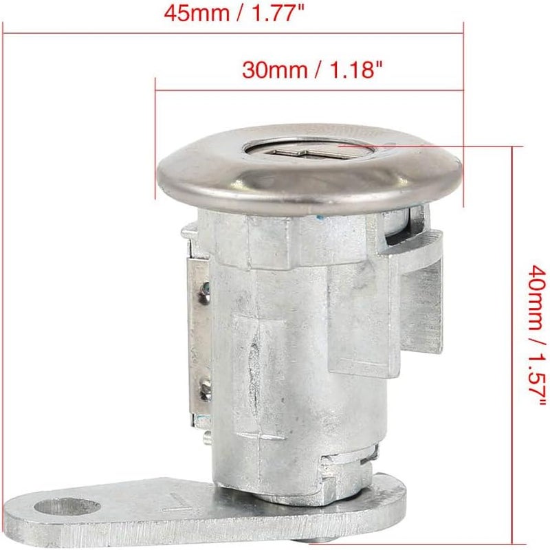مجموعة أسطوانات قفل باب سيارة فورد رينجر 1983-1992 مع مفتاحين - Image 3