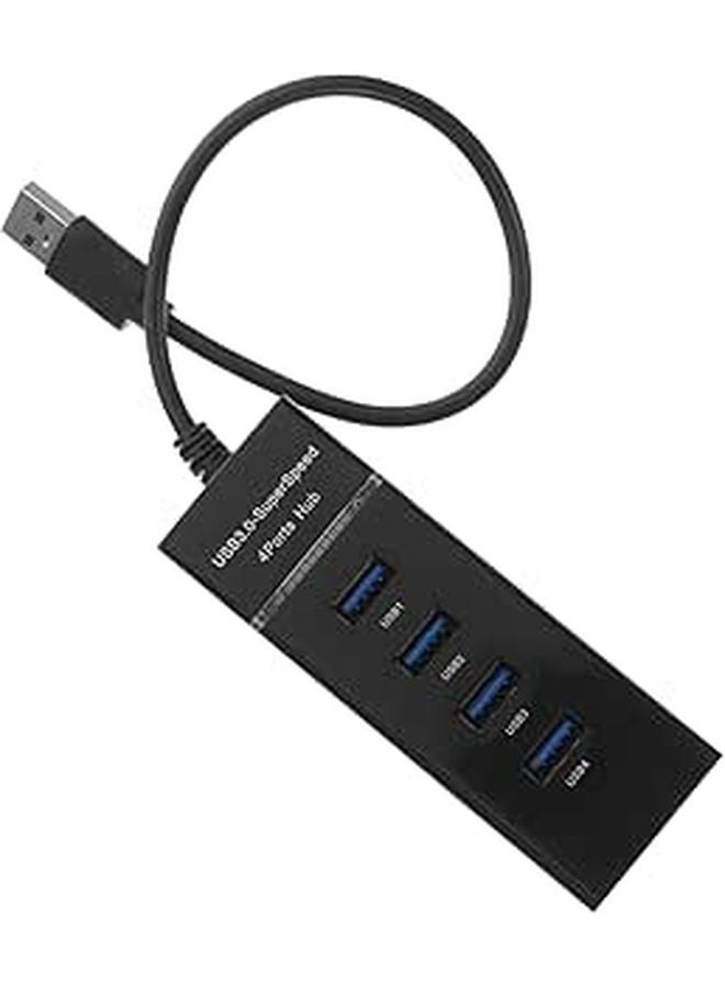 USB Hub 4 منافذ محول نقل بيانات عالي السرعة متوافق مع الكمبيوتر المحمول ويندوز - Image 1