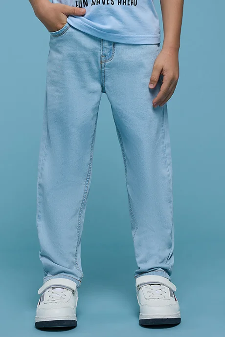 R&B Washed Jeans with Button Closure