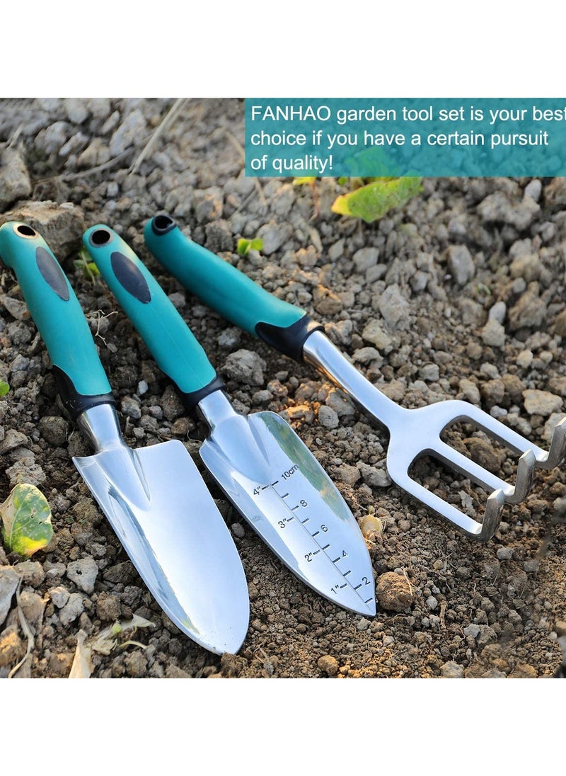 sokany - 3 PCS Garden Tools Set, Heavy Duty Gardening Tools Cast Aluminum with Soft Rubberized Non-slip Handle, Durable Garden Hand Tools Garden Gifts for Men Women (Multicolour) - Image 1