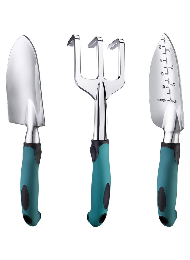 sokany - 3 PCS Garden Tools Set, Heavy Duty Gardening Tools Cast Aluminum with Soft Rubberized Non-slip Handle, Durable Garden Hand Tools Garden Gifts for Men Women (Multicolour) - Image 1