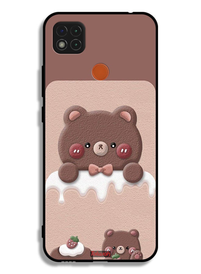 Tolwak غطاء حماية لجهاز شاومي ريدمي 9C - دب فراولة - Image 2