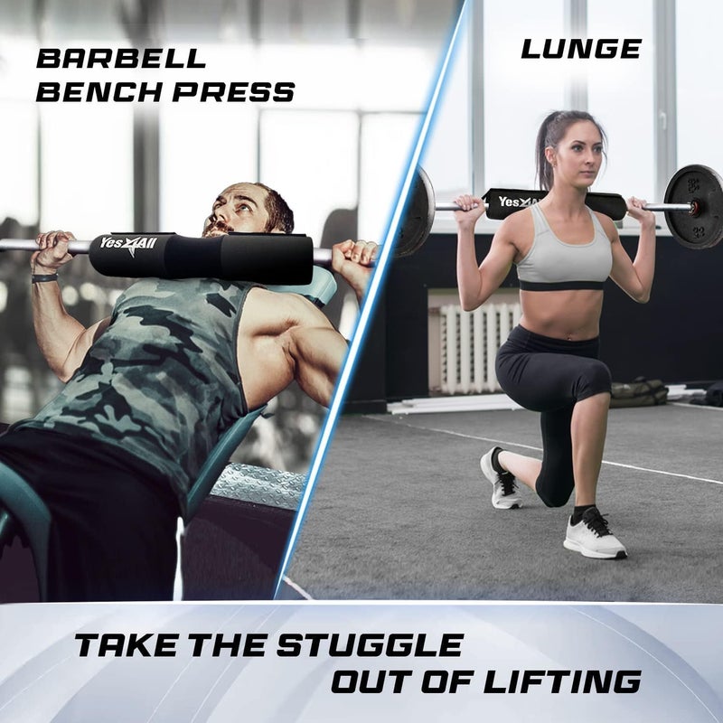 Yes4All وسادة بار مريحة من Yes4All لباربل الأولمبي وسادة عنق للسكوات والدفع الوركي وسادة بار لرفع الأثقال - Image 5