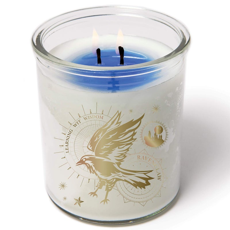 Harry Potter Color Changing Ravenclaw Candle Large 10 oz Soy Wax Turns from White to Red When Lit Unscented Book Movie Gift for Teens Adults