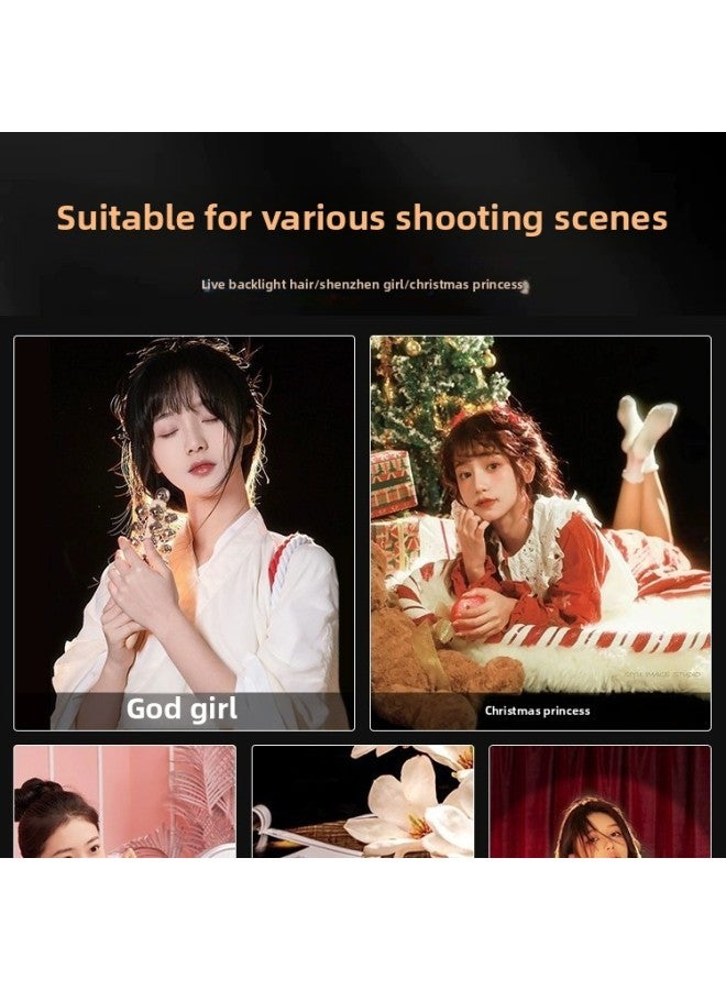 Loquat Shenming Girl Spotlight Hair Light Beauty Hair Fill Light Live Background Atmosphere Contour Light Soft Light-Specifications:【Lamp Cap】 255W Mushroom Lamp (remote Control Three-color Electrodeless D - Image 3