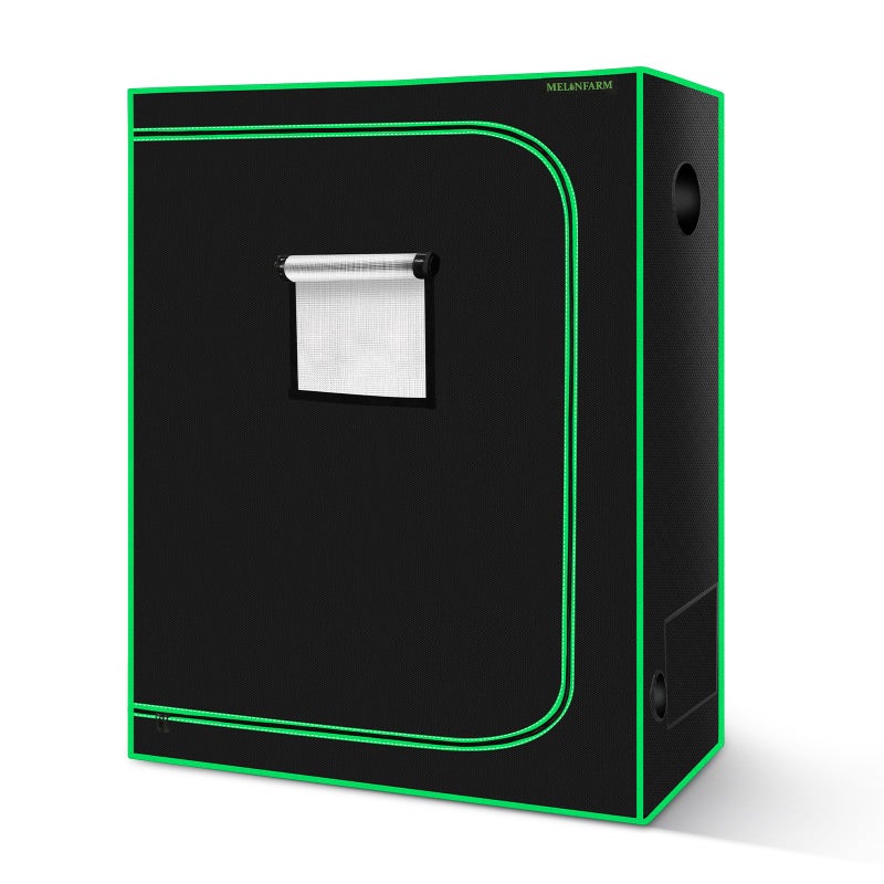 MELONFARM Small Grow Tent for Aerogardenï¼Œ34â€x18â€x55â€ ï¼ŒHydroponics Growing System ï¼ŒHighly Reflective 600D Diamond Mylar Canvas with Ventilation window and Floor Tray for Hydroponic Indoor Plant Growing - Image 1