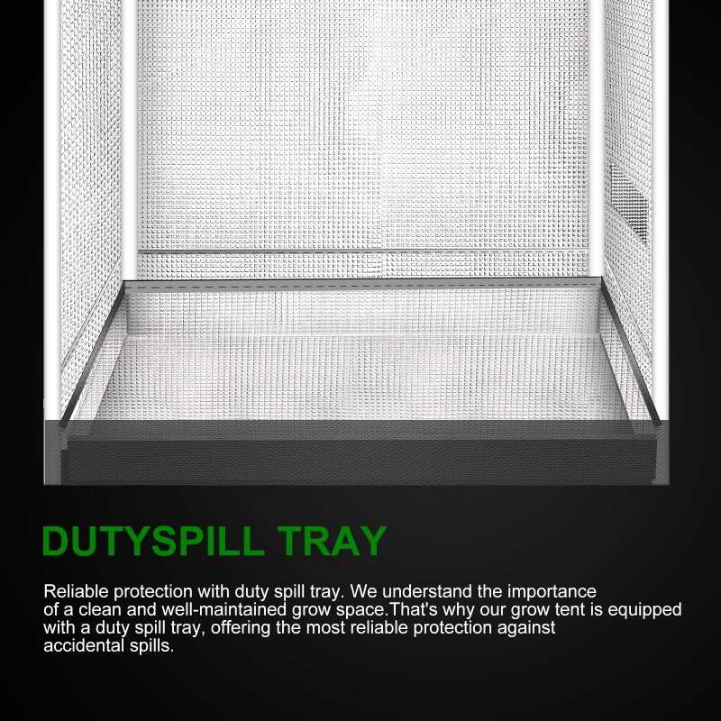 MELONFARM Small Grow Tent for Aerogardenï¼Œ34â€x18â€x55â€ ï¼ŒHydroponics Growing System ï¼ŒHighly Reflective 600D Diamond Mylar Canvas with Ventilation window and Floor Tray for Hydroponic Indoor Plant Growing - Image 5