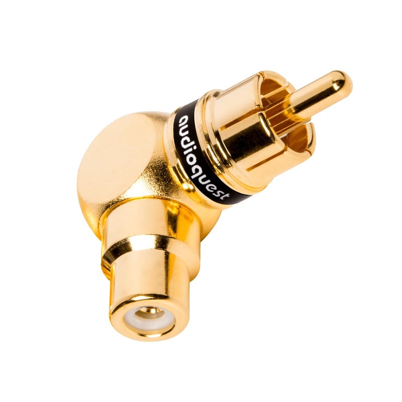 AudioQuest 90 Degree RCA male to RCA female adapter - Image 1