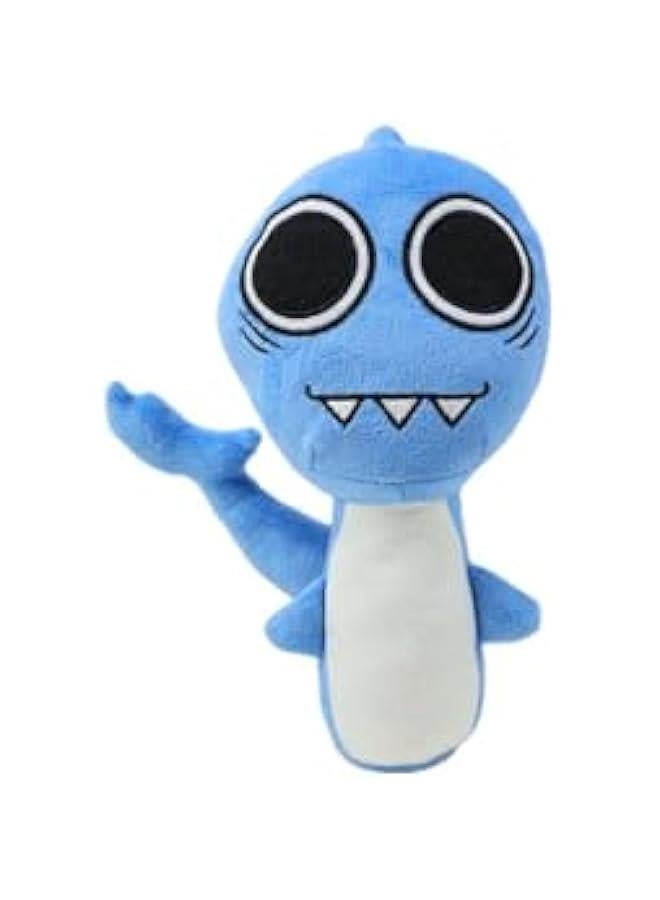 Loquat Sprunki Plush, Stuffed Figure Pillow for Horror Game Fans for Room Decor (Sharky) - Image 1