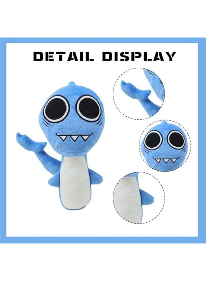 Loquat Sprunki Plush, Stuffed Figure Pillow for Horror Game Fans for Room Decor (Sharky) - Image 2