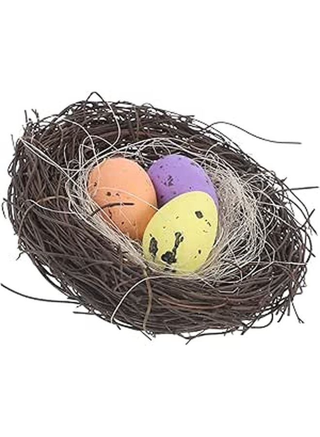 Realistic Foam Eggs And Nest Decorating Kit For Easter Garden Holiday Celebration - Image 1