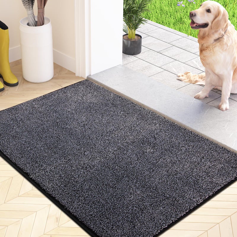 FCSDETAIL Dirty Trap Door mat 86 x 150 cm Non Slip Machine Washable Entrance Rug Inside Floor Mat for DogDoor and Hallway