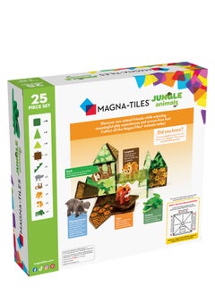 MAGNA-TILES Jungle Animals 25-piece Magnetic Construction Set, Original 3d Magnetic Building Tiles, For Kids Ages 3+  - Image 2