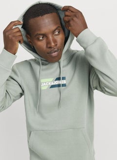 JACK & JONES Logo Print Pull Over Hoodie  - Image 3