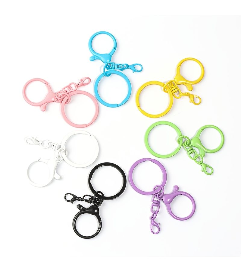20pcs Mixed Color Figure 8 Keychain Hooks Metal Clips for Key Rings Bags - Image 5