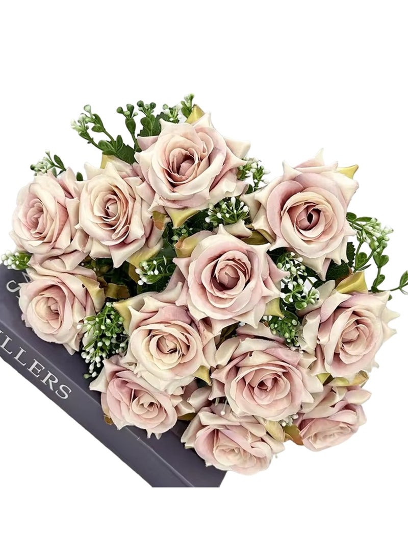 Huitich Artificial Flower Decor for Home, Parties, and Weddings Brown  - Image 1