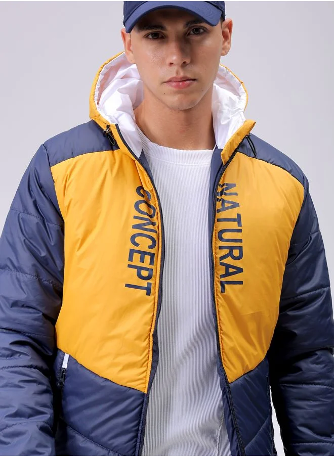 The Indian Garage Co Men Slim Fit Graphic Puffer Jackets