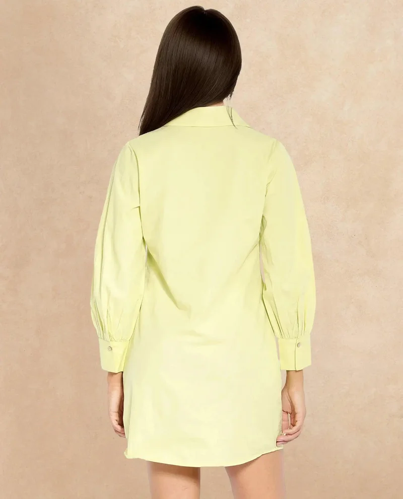 Rareism Women's Cuffed Sleeves Midi Dress