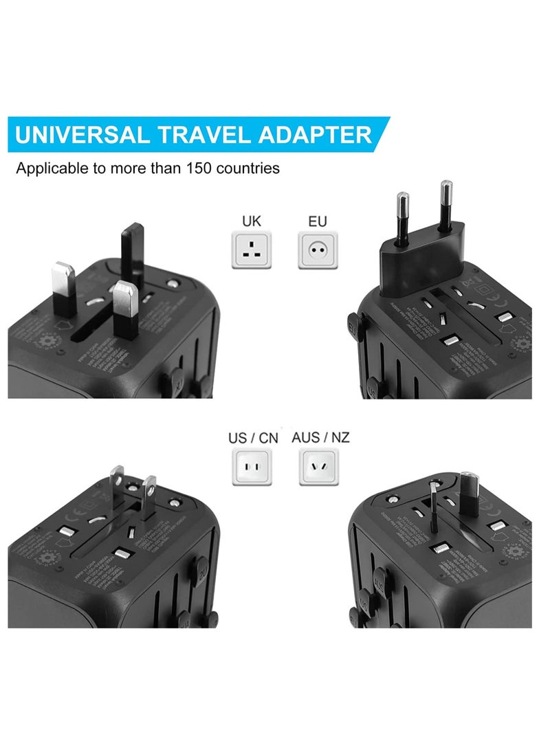 ELTRAZONE International Power Plug Adapter with 3 USB Ports & 1 Type-C Port (5V/3A), 4 AC Outlet Adaptor Charger for US to Most of Europe Iceland Spain Italy France Germany  - Image 5
